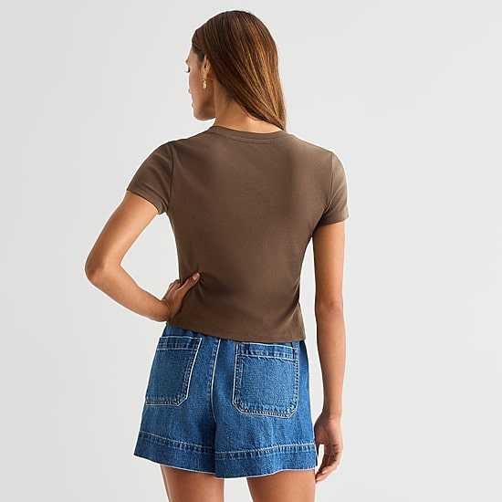 a.n.a Perfect Tee Womens Crew Neck Short Sleeve T-Shirt