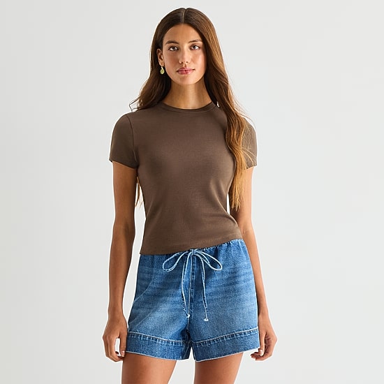 a.n.a Perfect Tee Womens Crew Neck Short Sleeve T-Shirt