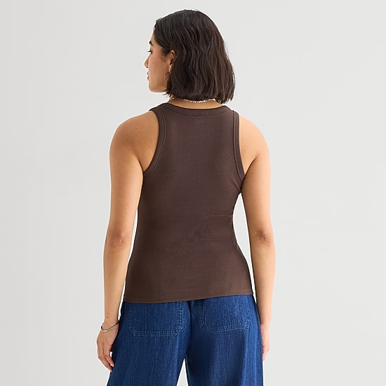 a.n.a Womens High Neck Sleeveless Tank Top