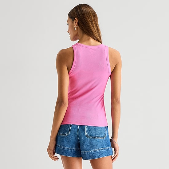 A.N.A Womens High Neck Sleeveless Tank Top