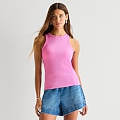 a.n.a Womens High Neck Sleeveless Tank Top