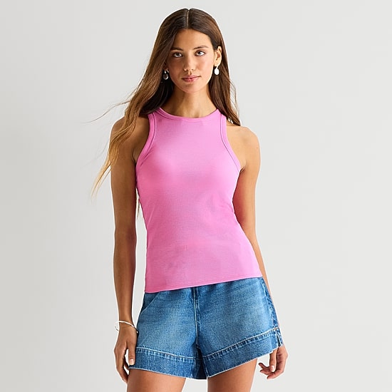 A.N.A Womens High Neck Sleeveless Tank Top