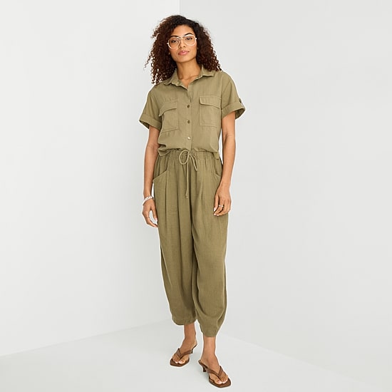 a.n.a Womens Short Sleeve Blouse