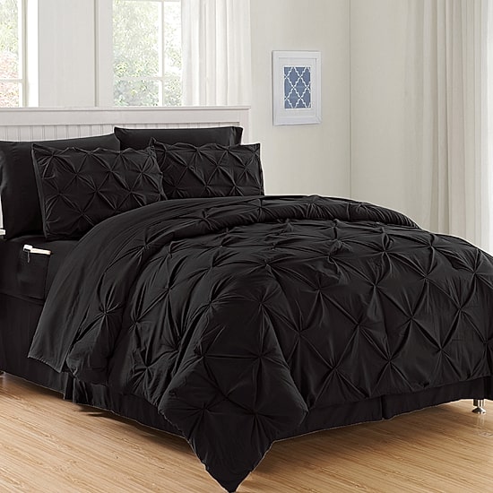 Elegant Comfort Silky Soft Complete Set Includes Bed Sheet Set with Double Sided Storage Pockets