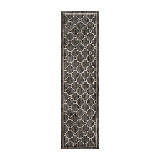 Safavieh Courtyard Collection Ian Geometric Indoor/Outdoor Runner Rug
