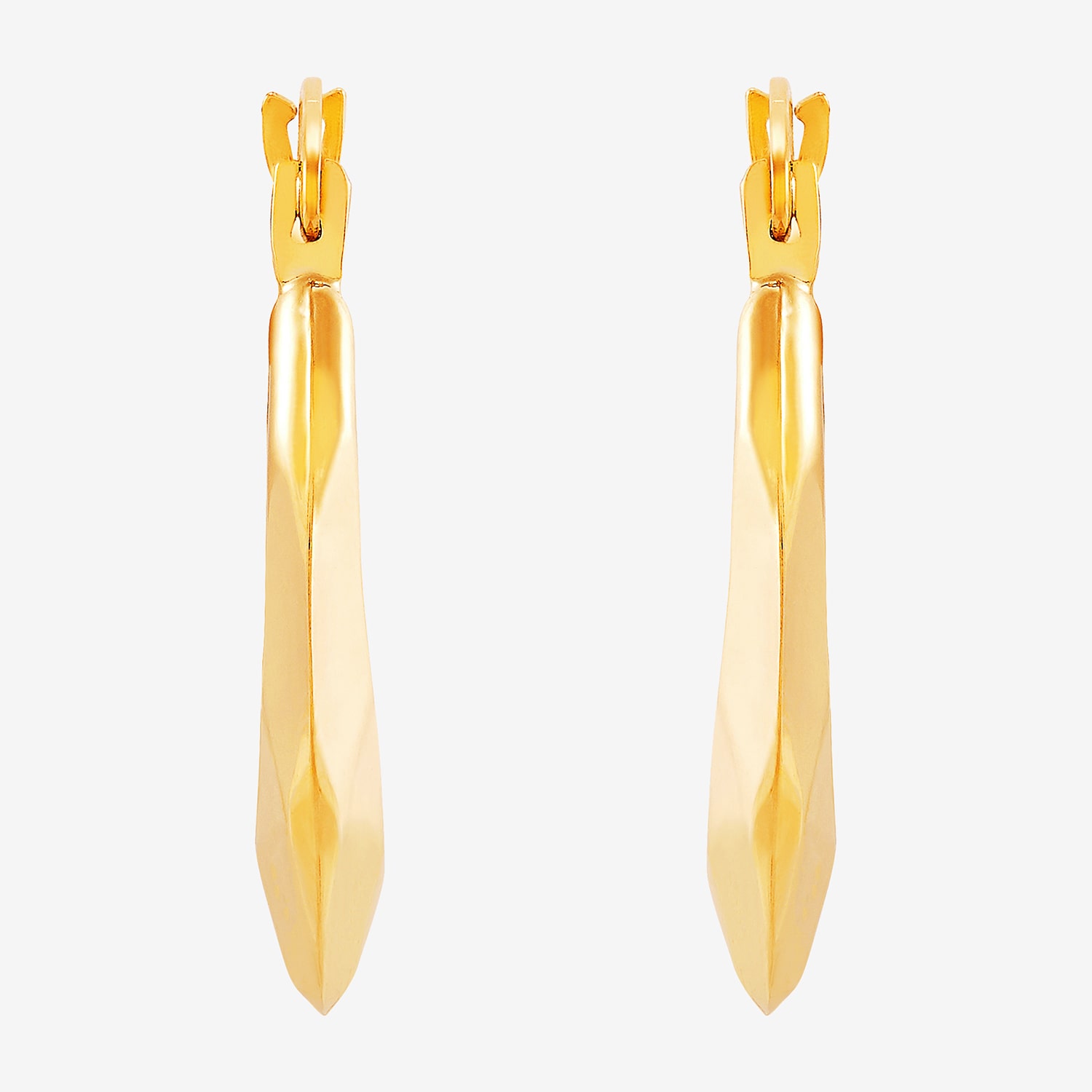 Womens 14K Gold 20mm Round Hoop Earrings