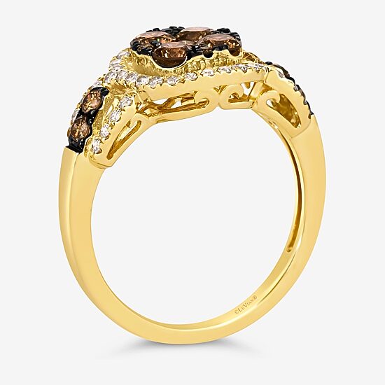 Le Vian® Grand Sample Sale™ Ring featuring 3/4 CT. Chocolate Diamonds® 1/3 CT. Nude Diamonds™ set in 14K Honey Gold™