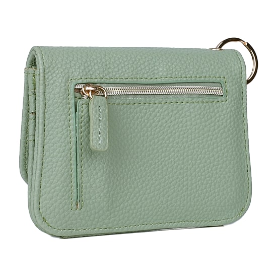 Julia Buxton Mini Flap Card Case Womens RFID Blocking Wallet