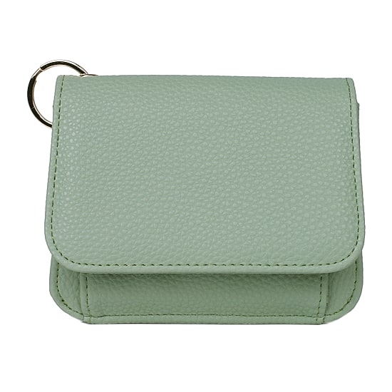 Julia Buxton Mini Flap Card Case Womens RFID Blocking Wallet