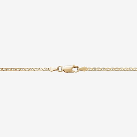 Mens 14K Gold Over Silver Cross Rectangular 22 Inch Pendant Necklace
