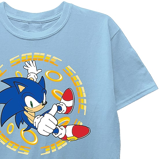 Little & Big Kid Boys Crew Neck Short Sleeve Regular Fit Sonic the Hedgehog Graphic T-Shirt
