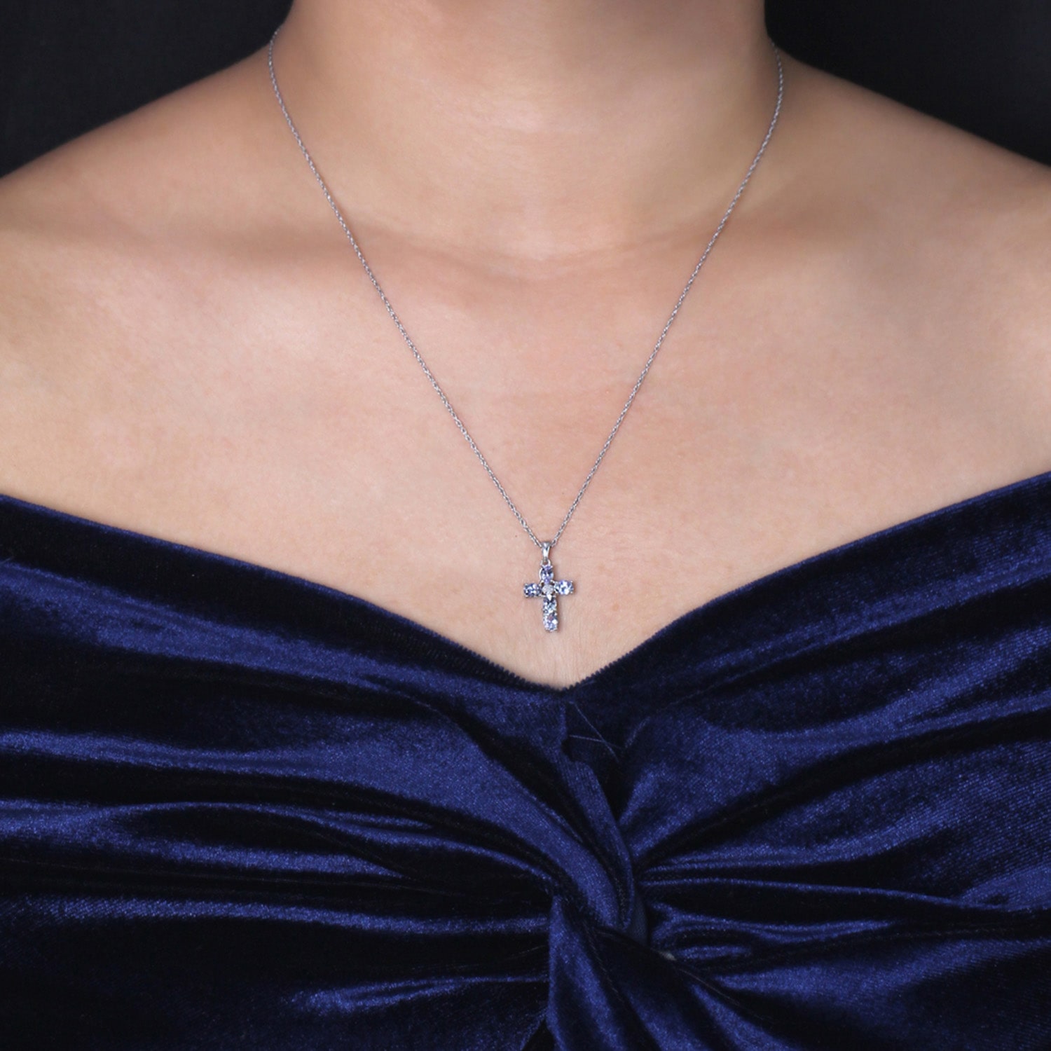 Limited Quantities! Womens Diamond Accent Genuine Blue Tanzanite Sterling Silver Oval 18 Inch Pendant Necklace