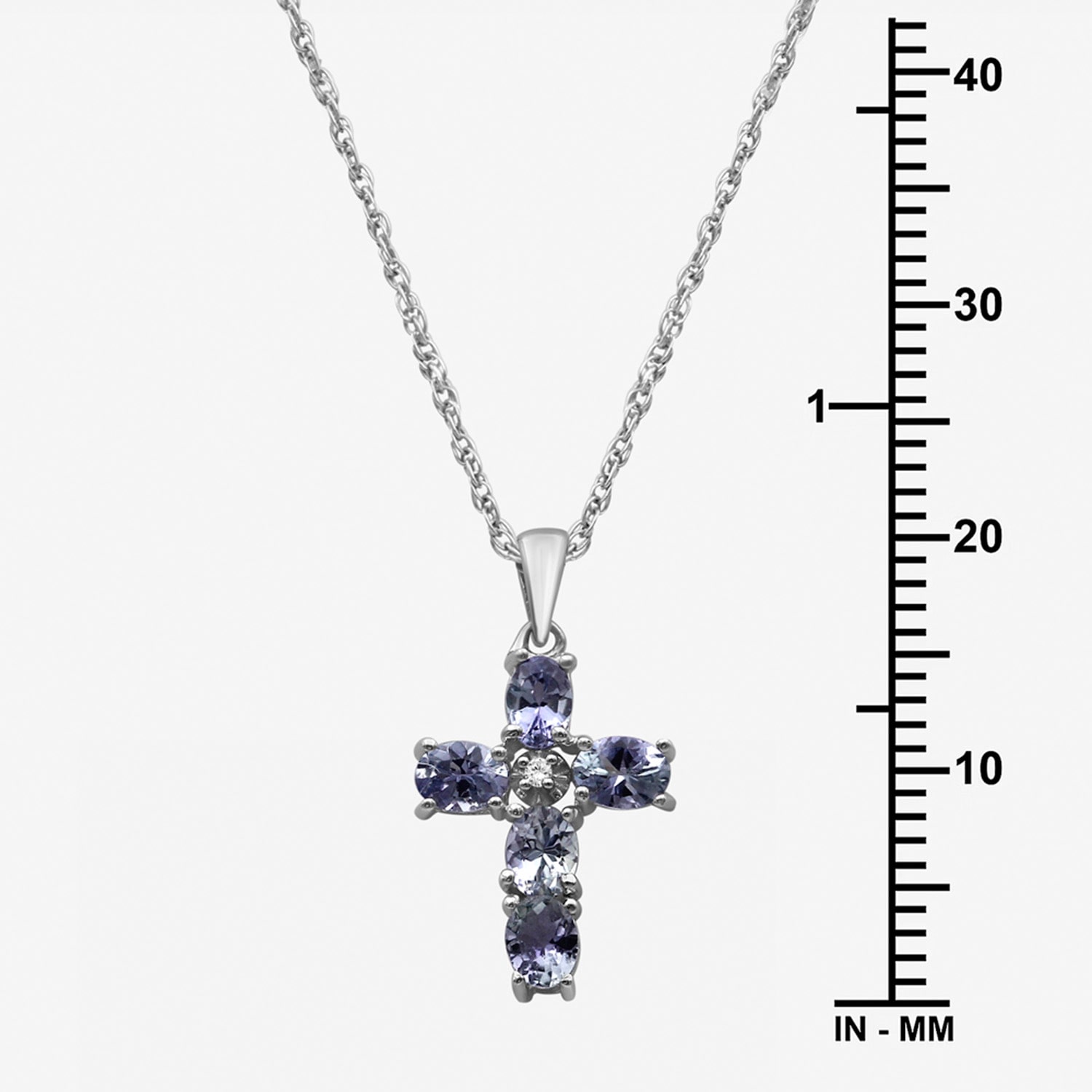 Limited Quantities! Womens Diamond Accent Genuine Blue Tanzanite Sterling Silver Oval 18 Inch Pendant Necklace