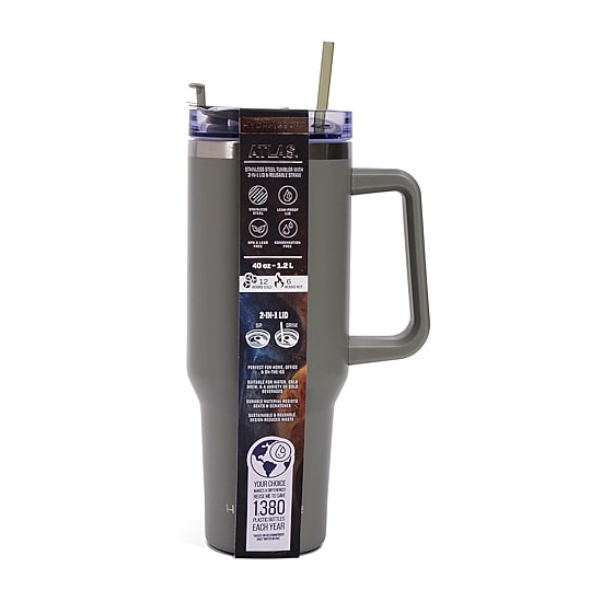Hydragear Powder 40oz. Atlas Water Bottle with Straw