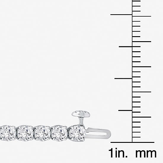 (F / Si2) Womens 7 Ct.T.W. Lab Grown White Diamond 10K Gold 7 Inch Tennis Bracelet