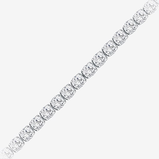 (F / Si2) Womens 7 Ct.T.W. Lab Grown White Diamond 10K Gold 7 Inch Tennis Bracelet