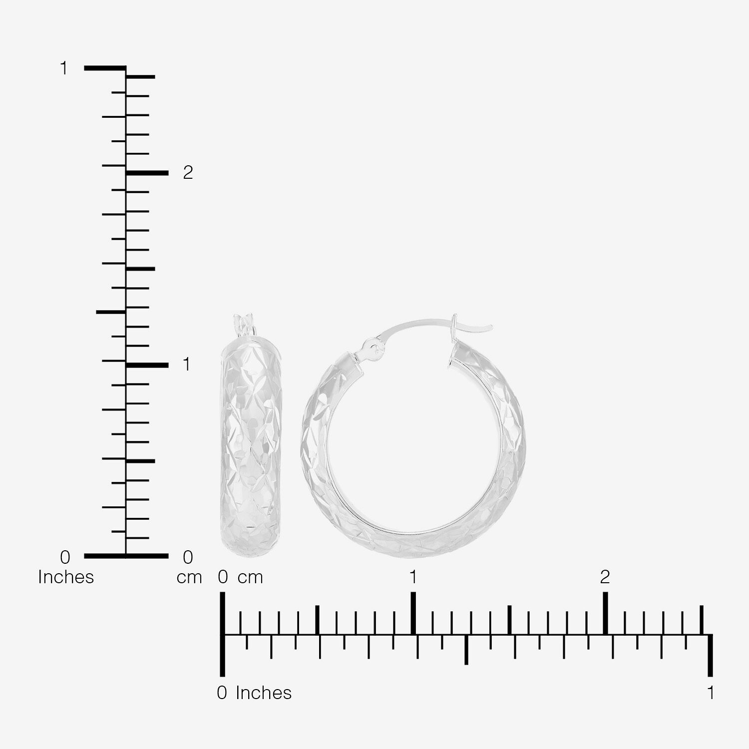 Womens 10K Gold 20mm Circle Round Hoop Earrings