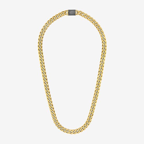 Bulova Mens Stainless Steel 24 Inch Curb Chain Necklace