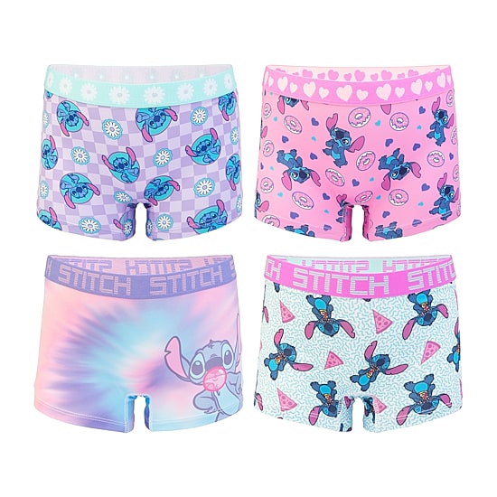 Little & Big Kid Girls Lilo & Stitch 4 Pack Multi-Pack Boyshort Panty Gabp61007