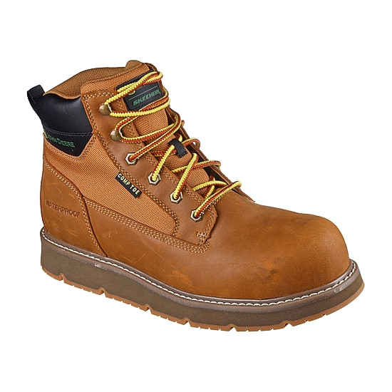 Skechers Mens John Deere Flex-Wedge Ranger Waterproof Slip Resistant Flat Heel Work Boots