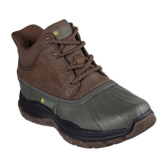 Skechers Hands Free Slip-Ins Mens John Deere Swamper Duck Waterproof Slip Resistant Flat Heel Rain Boots