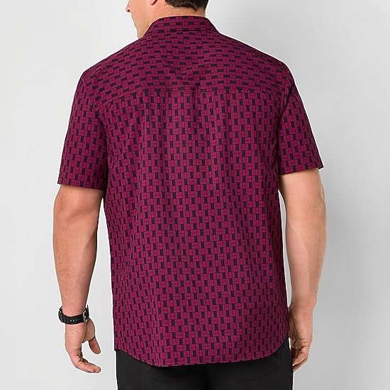 Stylus Mens Short Sleeve Classic Fit Big and Tall Button-Down Shirt