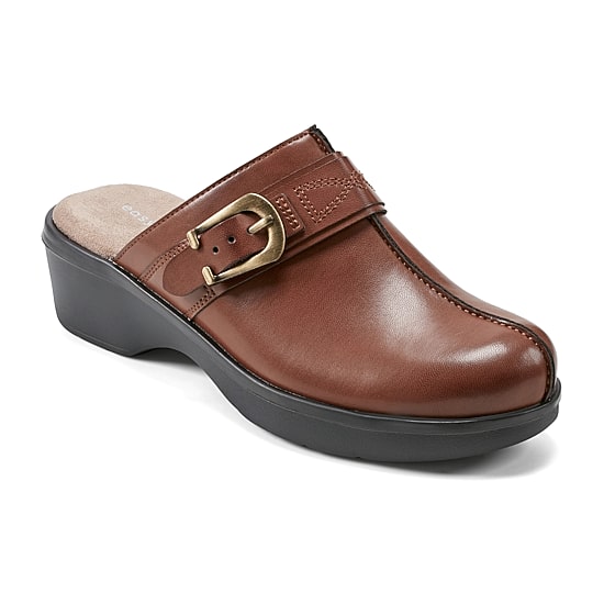 Easy Spirit Polly Buckle Detail Clog Womens Round Mules