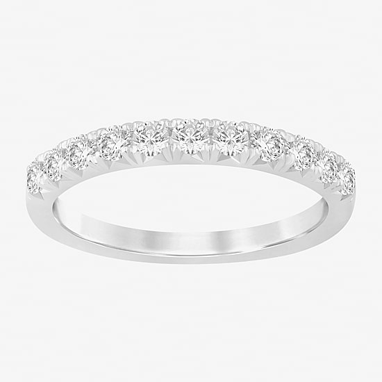 (I/Si2) Womens 1/2 CT. T.W. Lab Grown White Diamond Platinum Wedding Band