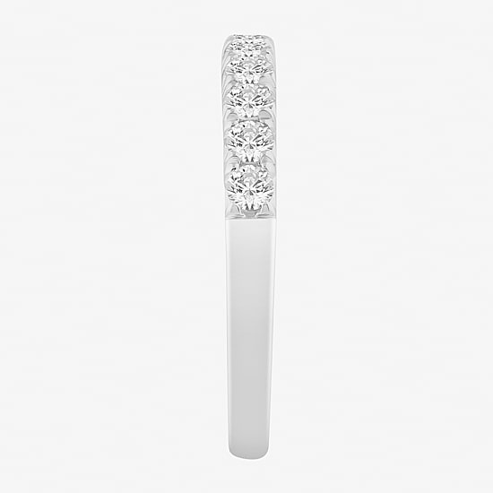 (I/Si2) Womens 1/2 CT. T.W. Lab Grown White Diamond Platinum Wedding Band