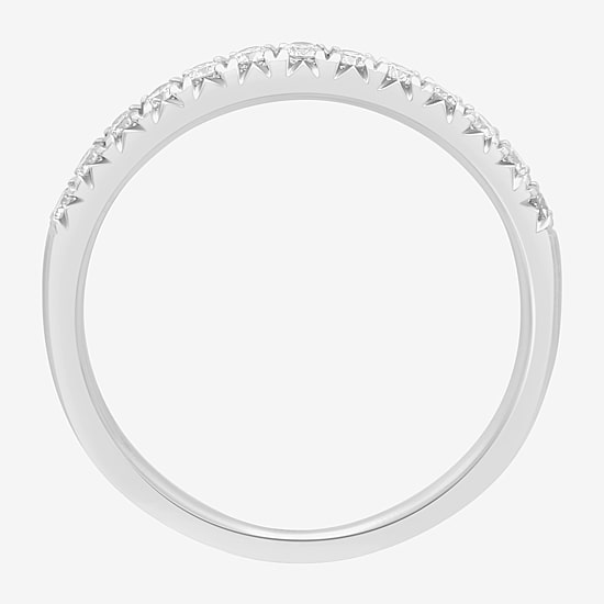 (I/Si2) Womens 1/4 CT. T.W. Lab Grown White Diamond Platinum Wedding Band