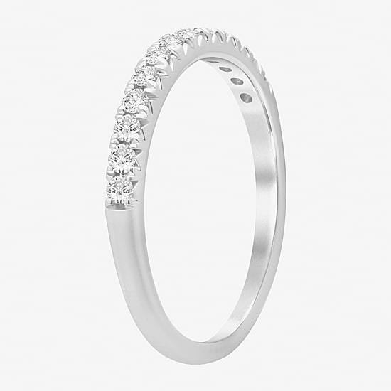 (I/Si2) Womens 1/4 CT. T.W. Lab Grown White Diamond Platinum Wedding Band