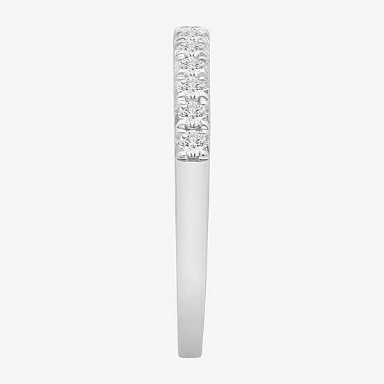 (I/Si2) Womens 1/4 CT. T.W. Lab Grown White Diamond Platinum Wedding Band