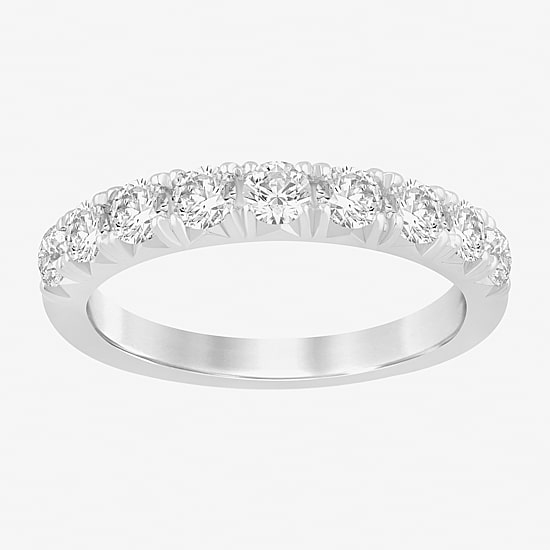 (I/Si2) Womens 2MM 1 CT. T.W. Lab Grown White Diamond Platinum Wedding Band