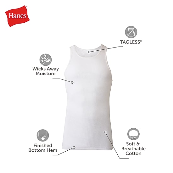 Hanes® Ultimate Men's 4-Pack ComfortBlend® Tank Top Undershirts