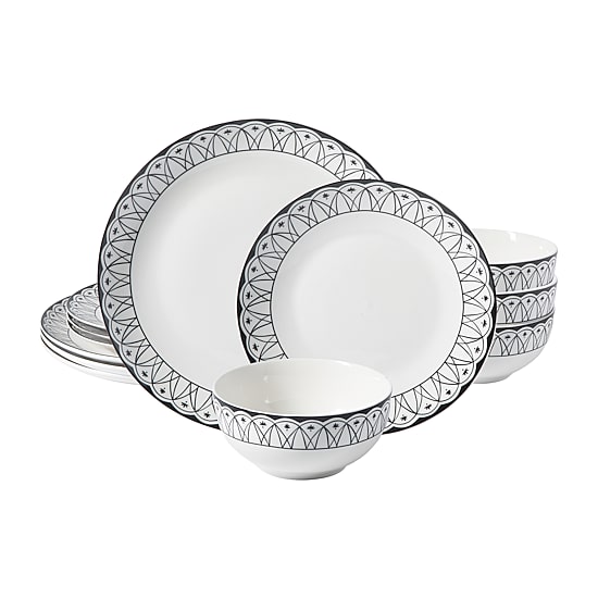 Martha Stewart Midnight Louts 12-pc. Dinnerware Set
