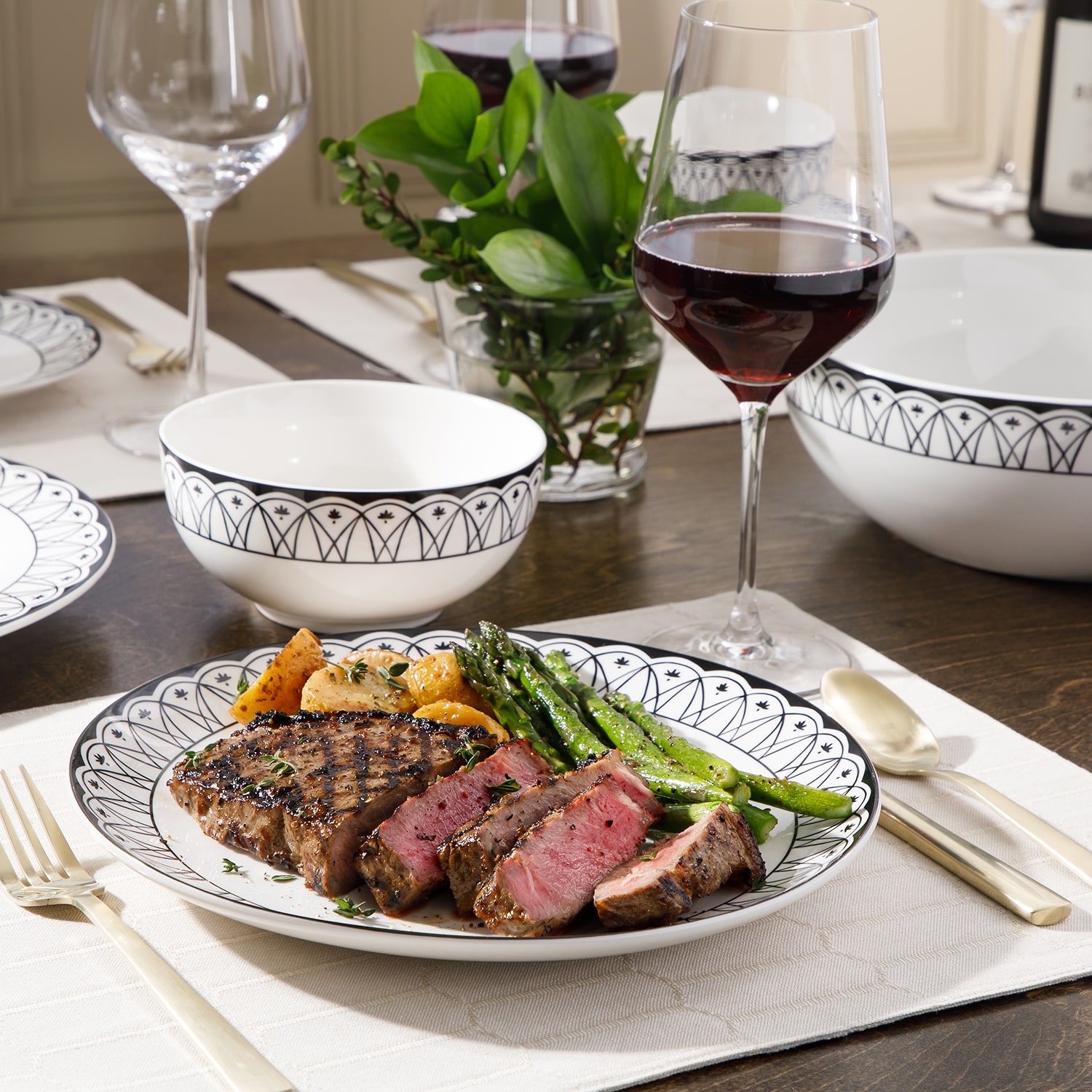 Martha Stewart Midnight Louts 12-pc. Dinnerware Set