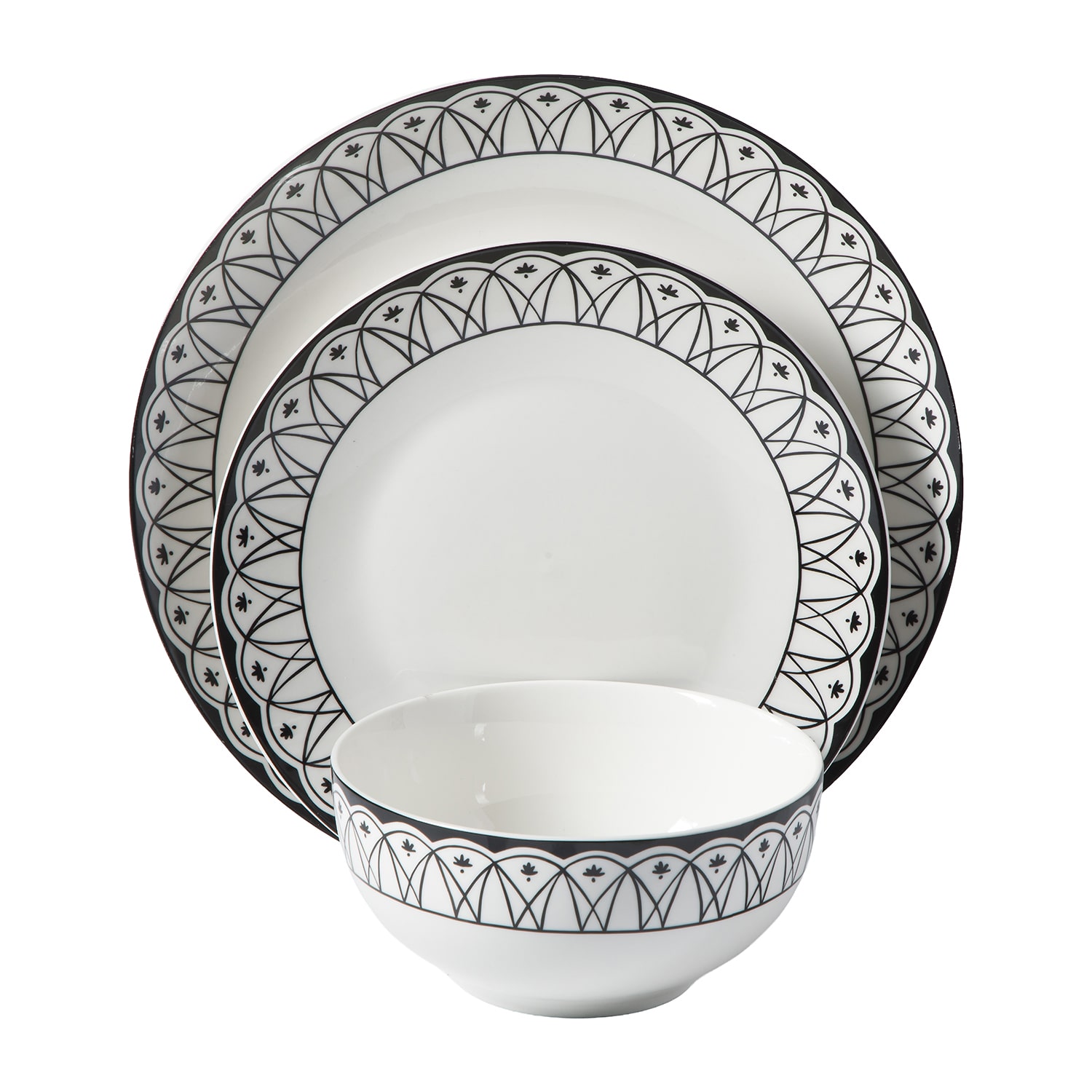 Martha Stewart Midnight Louts 12-pc. Dinnerware Set