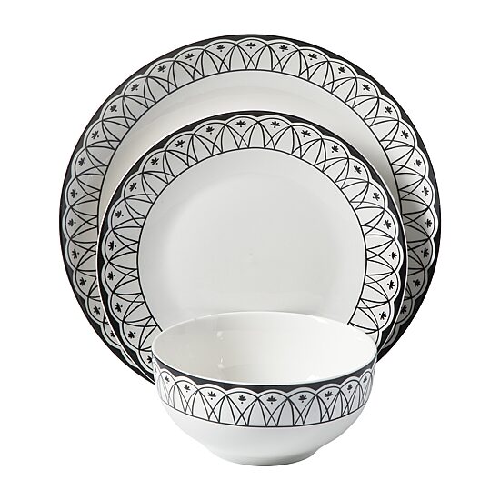 Martha Stewart Midnight Louts 12-pc. Dinnerware Set