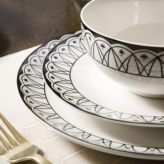 Martha Stewart Midnight Louts 12-pc. Dinnerware Set