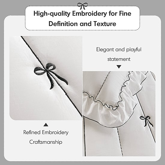 Intelligent Design Florence Embroidered Ruffle Easy Care Quilt Set