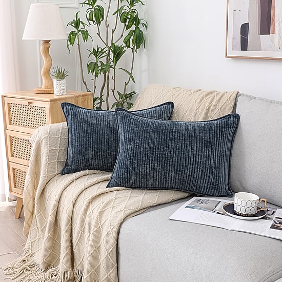 Regal Home Lila Ribbed Down Alt 14x20 Rectangular Throw Pillow