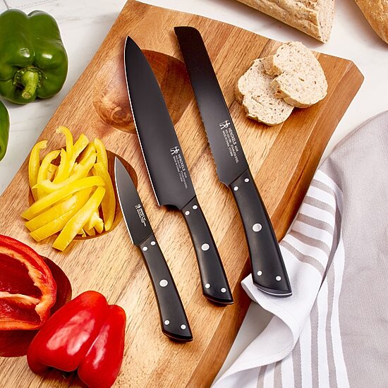 Henckels Noir 3-pc. Knife Set, Color: Black - JCPenney