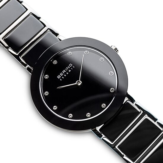 Bering Womens Black Ceramic Bracelet Watch-11435-749