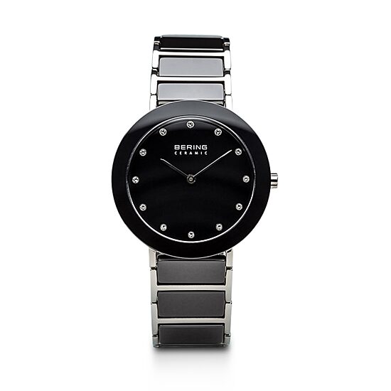 Bering Womens Black Ceramic Bracelet Watch-11435-749