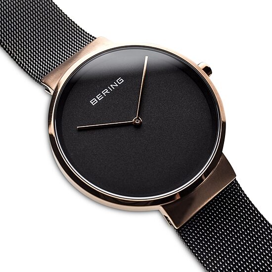 Bering Mens Two Tone Mesh Bracelet Watch-14539-166
