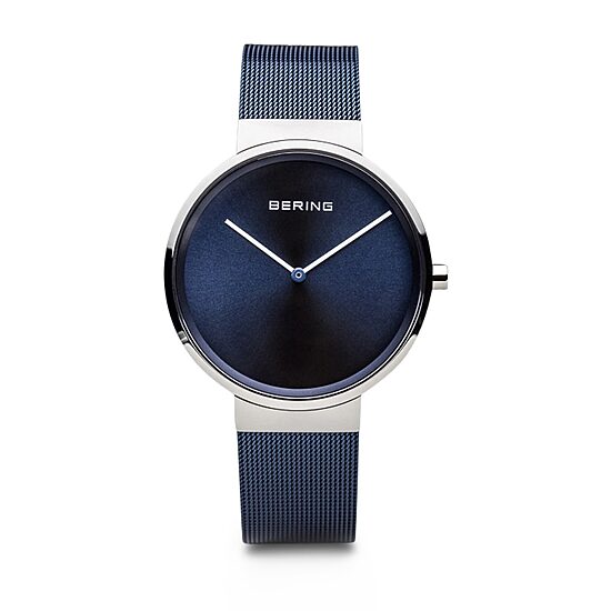 Bering Mens Blue Mesh Bracelet Watch-14539-307
