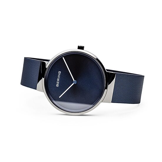 Bering Mens Blue Mesh Bracelet Watch-14539-307