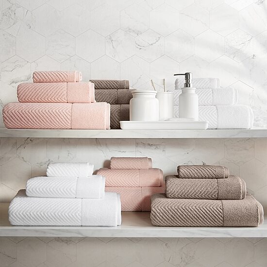 Fieldcrest Herringbone Sculpted Bath Collection
