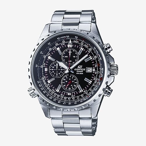 Casio Edifice Mens Chronograph Silver Tone Stainless Steel Bracelet Watch Ef527d-1av, One Size