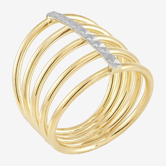 Made in Italy Womens 14K Gold Band